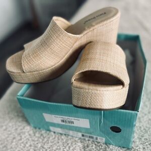 Pierre Dumas Tan Platform Mules